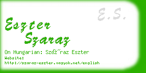 eszter szaraz business card